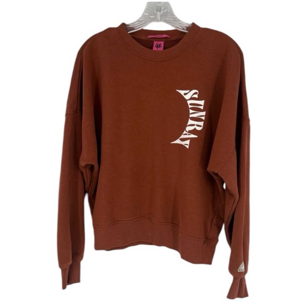 Scotch & Soda Burnt Orange - Brown "Sunray" Graphic Casual Designer Sweatshirt S - Picture 1 of 7